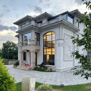 贵港 白麻花岗岩私人别墅干挂石材豪华定制