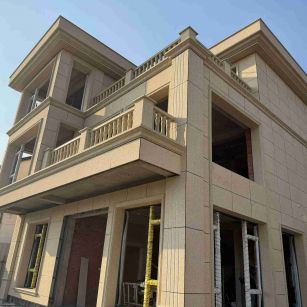 贵港 黄金麻花岗岩石材荔枝面外墙干挂效果展示