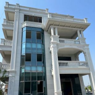 贵港 白麻花岗岩别墅外墙干挂效果展示