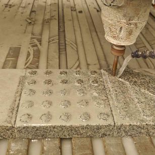 贵港 芝麻白花岗岩石材盲人石、盲道石、盲点石