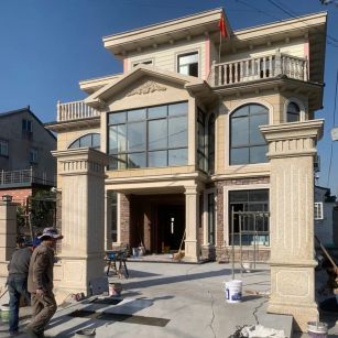 贵港 黄金麻花岗岩荔枝面别墅外墙干挂私家专属