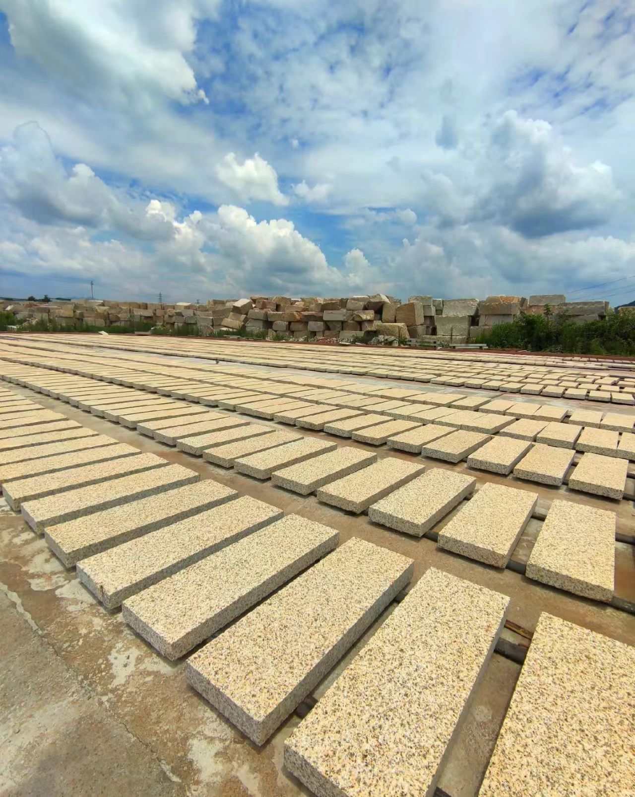 贵港 黄金麻花岗岩荔枝面地铺石防护中