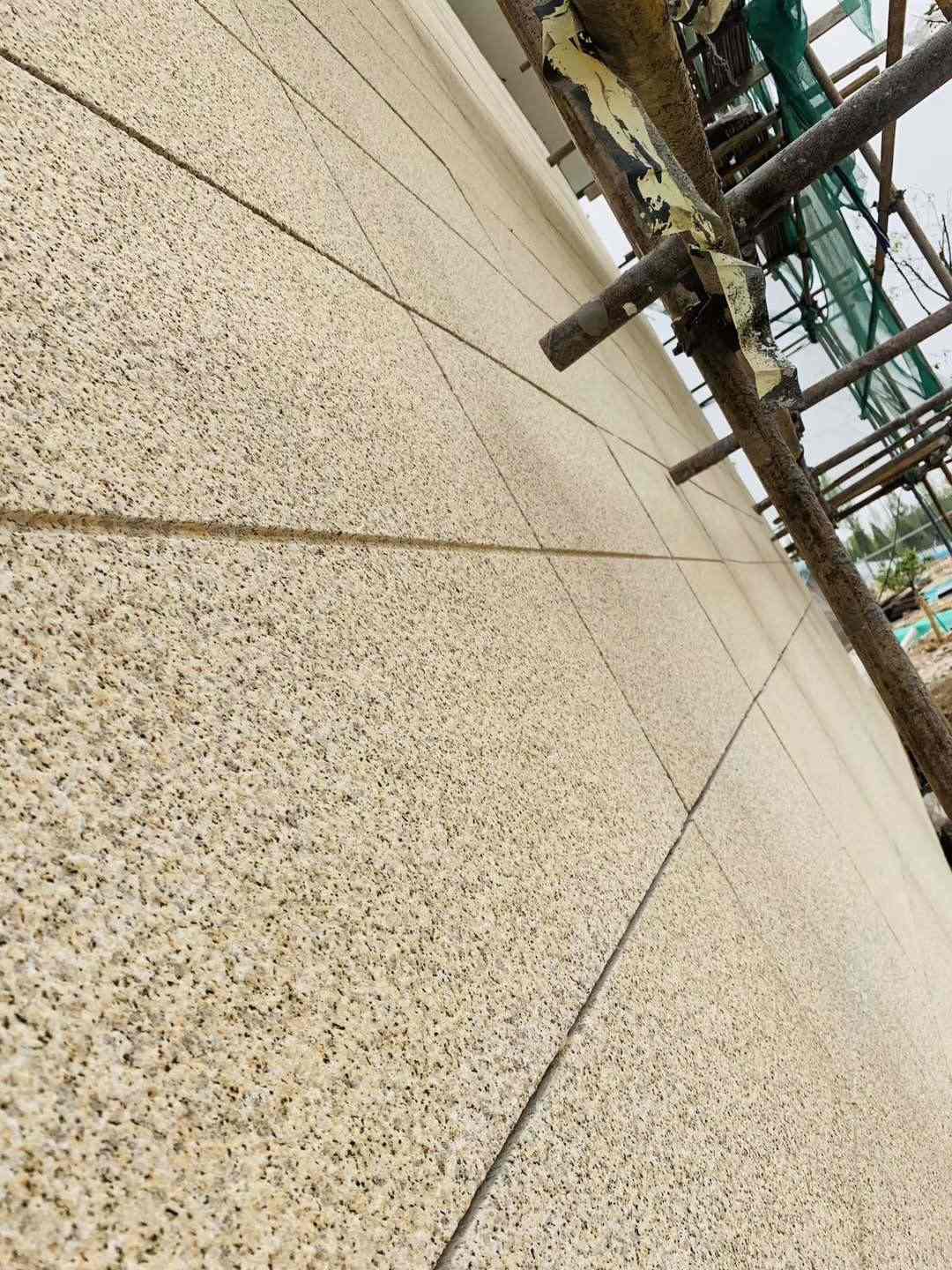 贵港 黄金麻花岗岩荔枝面外墙干挂石材效果示例